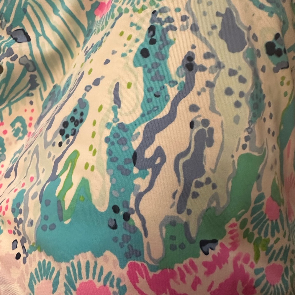 🌴 Lilly Pulitzer LaRue One Piece Swimsuit Size 2 Pastel Coral Reef Print - Picture 6 of 6